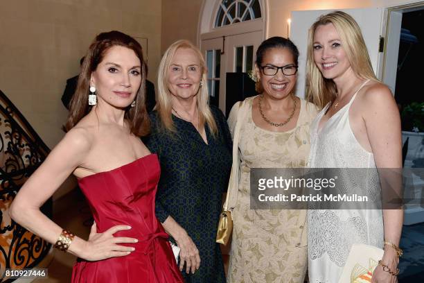 Jean Shafiroff, Cornelia Bregman, Elsie McCabe Thompson and Leah Rumbough attend Katrina and Don Peebles Host NY Mission Society Summer Cocktails at...