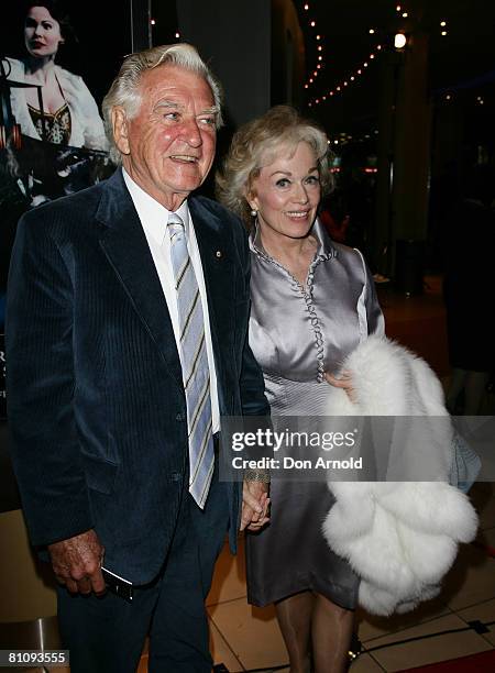 Bob Hawke and Blanche D'Alpuget attend the Sydney premiere of The Phantom of the Opera at the Lyric Theatre on May 15, 2008 in Sydney, Australia.