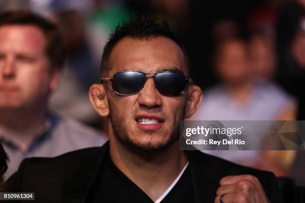 Tony Ferguson in the audience during the UFC 213 event at T-Mobile Arena on July 9, 2017 in Las Vegas, Nevada.