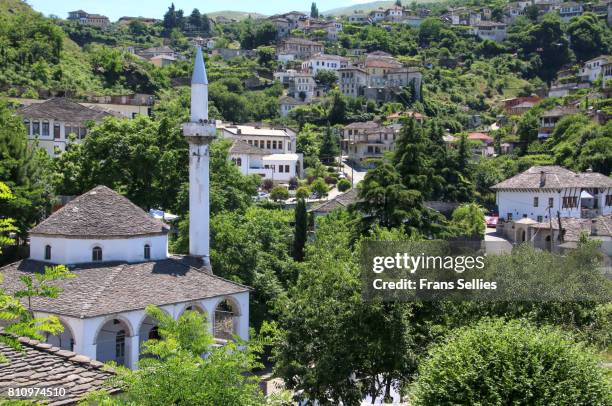 the bazaar mosque in gjirokaster, albania - albanian stock pictures, royalty-free photos & images