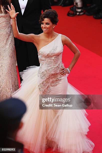 Eva Longoria Parker arrives at the Kung Fu Panda Premiere at Palais des Festivals during the 61st International Cannes Film Festival on May 15 , 2008...