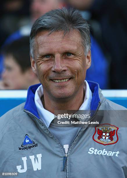 John Ward. Manager of Carlisle United, looks on during the Coca-Cola League One Playoff Semi Final match between Carlisle United and Leeds United at...