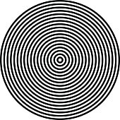 radiating circle graphics isolated on white