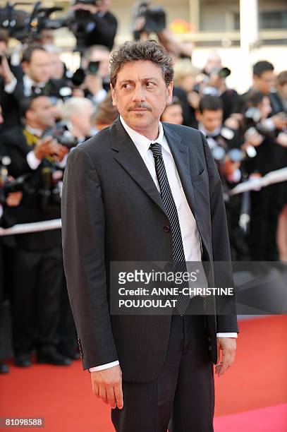 Italian actor and director and member of the Jury Sergio Castellitto poses as he arrives to attend the screening of US directors John Stevenson and...