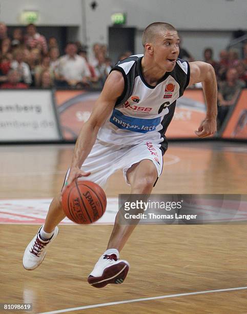 Steffen Hamann of Bamberg in action during the Basketball Bundesliga quarter final play-off match between Brose Baskets Bamberg and EWE Baskets...