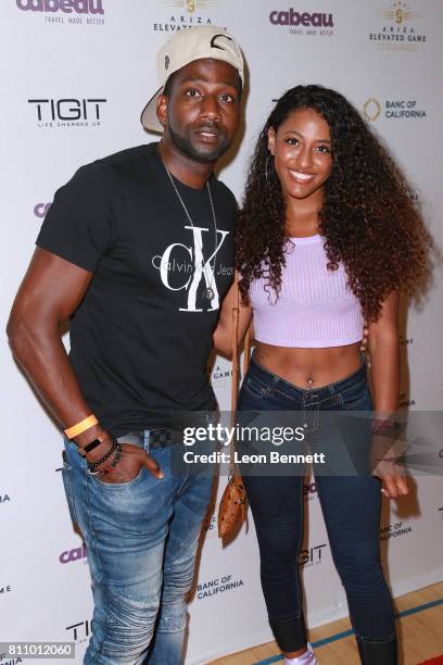 Music artist DeStorm Power and Janina attends the 3rd Annual Ariza Elevated Celebrity Charity Basketball Game on July 8, 2017 in Woodland Hills,...