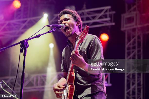 Benjamin Booker performs on the Heineken stage during day 3 of NOS Alive on July 8, 2017 in Lisbon, Portugal.