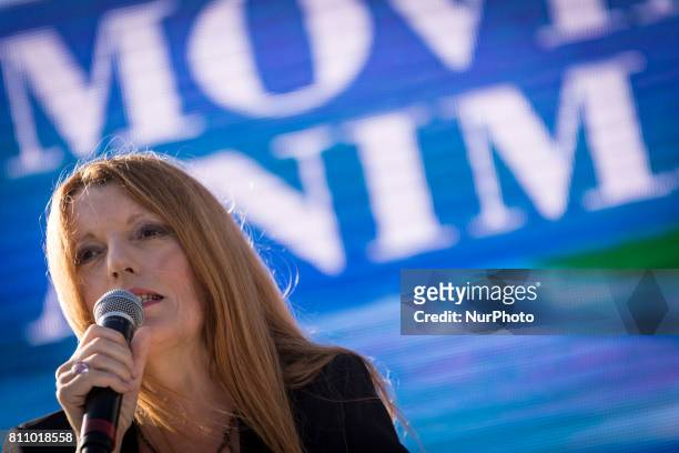 Michela Vittoria Brambilla during an Animal Movement Demonstration in Rome, Italy, on July 08. The animal movement ,founded by Michela Vittoria...
