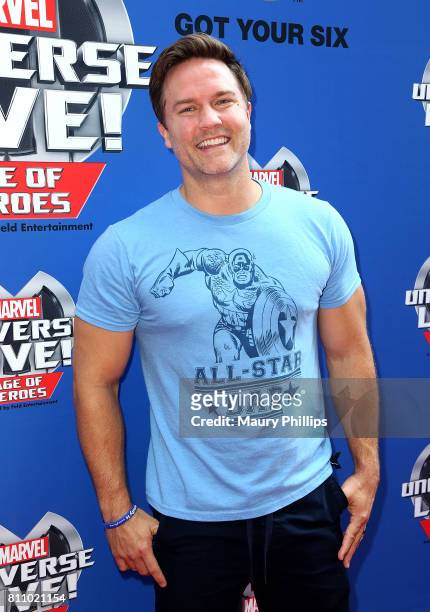 Actor Scott Porter attends Marvel Universe Live! Age of Heroes world premiere at Staples Center on July 8, 2017 in Los Angeles, California.