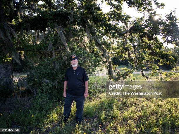 Former North Vietnamese POW and retired Marine Ronald Ridgeway poses for a portrait at his home in Hallettsville, TX on Thursday, June 8, 2017....