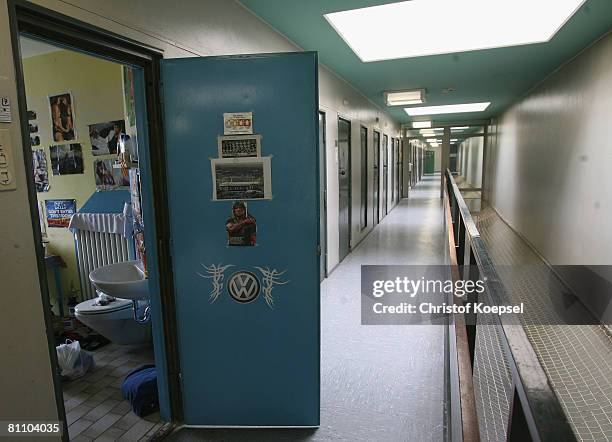 View of the prison cells at the Iserlohn prison on May 15, 2008 in Iserlohn, Germany. The prison in North Rhine-Westphalia inhabits 292 sentenced...