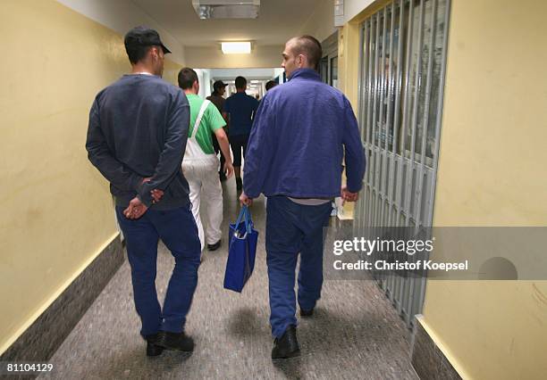 Prisoner Atif walks around at the Iserlohn prison on May 15, 2008 in Iserlohn, Germany. The prison in North Rhine-Westphalia inhabits 292 sentenced...