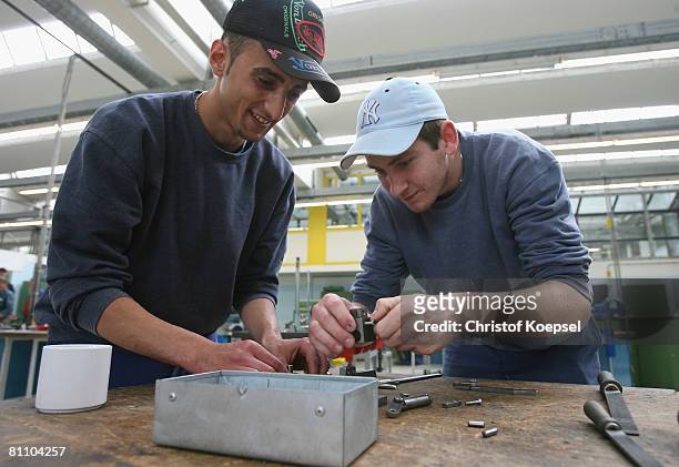 Prisoner Atif works to become a tool machinist at the Iserlohn prison on May 15, 2008 in Iserlohn, Germany. The prison in North Rhine-Westphalia...