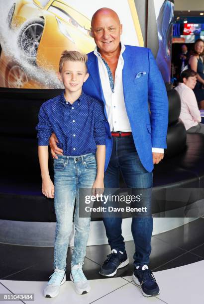 Aldo Zilli and son Rocco attend the 'Cars 3' charity gala screening at Vue Westfield on July 9, 2017 in London, England.