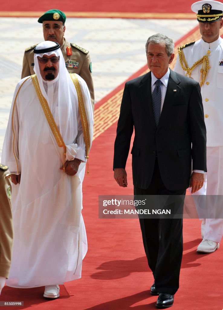 Saudi King Abdullah (L) and US President