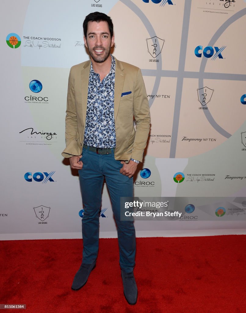 Television personality Drew Scott arrives at the Coach Woodson Las