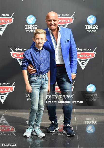 Rocco Zilli and Aldo Zilli attend the charity gala screening of "Cars 3" at Vue Westfield on July 9, 2017 in London, England.