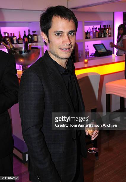Actor Gael Garcia Bernal attends the Costume National Hosts Blindness Dinner at the La Plage, during the 61st Cannes International Film Festival on...