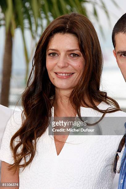 Actress Chiara Mastroianni attends the photocall for 'Contes de Noel' during the Cannes International Film Festival on May 16, 2008 in Cannes,...