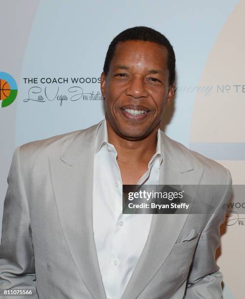 Soul Train's Tony Cornelius arrives at the Coach Woodson Las Vegas Invitational red carpet and pairings gala at 1 OAK Nightclub at The Mirage Hotel &...