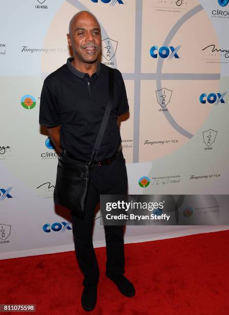 Los Angeles Clippers Assistant Coach Armond Hill arrives at the Coach Woodson Las Vegas Invitational red carpet and pairings gala at 1 OAK Nightclub...