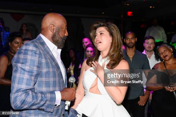 Los Angeles Clippers Assistant Coach Mike Woodson and actress Tanya Thicke attend the Coach Woodson Las Vegas Invitational red carpet and pairings...