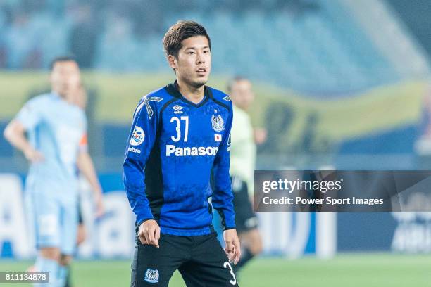 Gamba Osaka Forward Takagi Akito in action during the AFC Champions League 2017 Group H match between Jiangsu FC vs vs Gamba Osaka at the Nanjing...