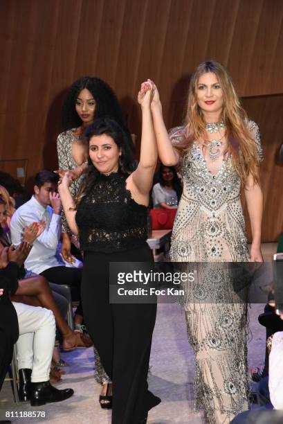 Models and designer for Sublim Elle walk the runway during the "Paris Appreciation Awards 2017" At The Eiffel Tower on July 8, 2017 in Paris, France.