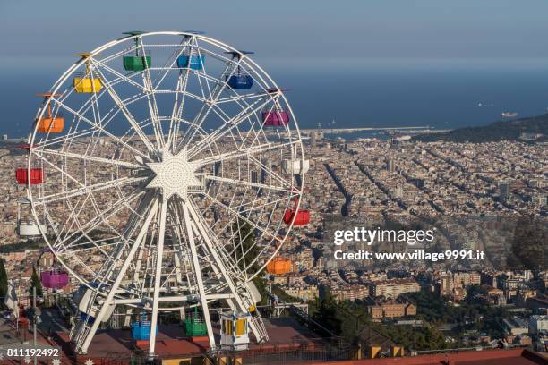 barcellona - roda gigante imagens e fotografias de stock