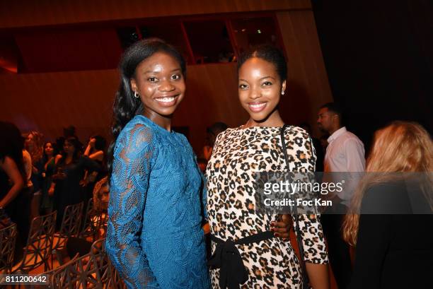 Actress Soleil Bangba and Miss Creole Nationale 2016 model Prescilla Larose attend the "Paris Appreciation Awards 2017" At The Eiffel Tower on July...