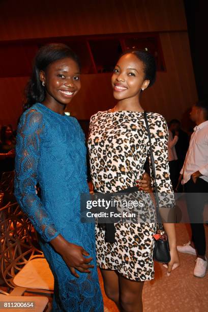 Actress Soleil Bangba and Miss Creole Nationale 2016 model Prescilla Larose attend the "Paris Appreciation Awards 2017" At The Eiffel Tower on July...