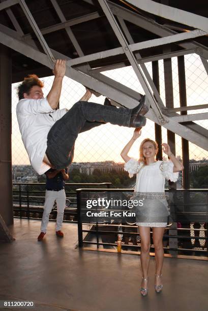 Julie Jardon and Igor Bogdanov attend the "Paris Appreciation Awards 2017" At The Eiffel Tower on July 8, 2017 in Paris, France.