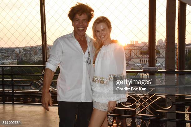 Julie Jardon and Igor Bogdanov attend the "Paris Appreciation Awards 2017" At The Eiffel Tower on July 8, 2017 in Paris, France.