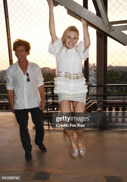 Julie Jardon and Igor Bogdanov attend the "Paris Appreciation Awards 2017" At The Eiffel Tower on July 8, 2017 in Paris, France.