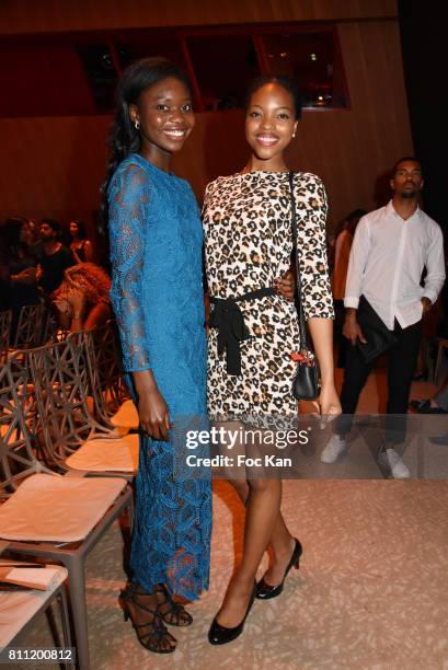 Actress Soleil Bangba and Miss Creole Nationale 2016 model Prescilla Larose attend the "Paris Appreciation Awards 2017" At The Eiffel Tower on July...