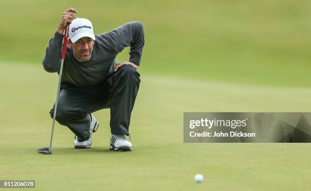 Portstewart , United Kingdom - 9 July 2017; Eduardo De La Riva of Spain on the 16th during Day 4 of the Dubai Duty Free Irish Open Golf Championship...