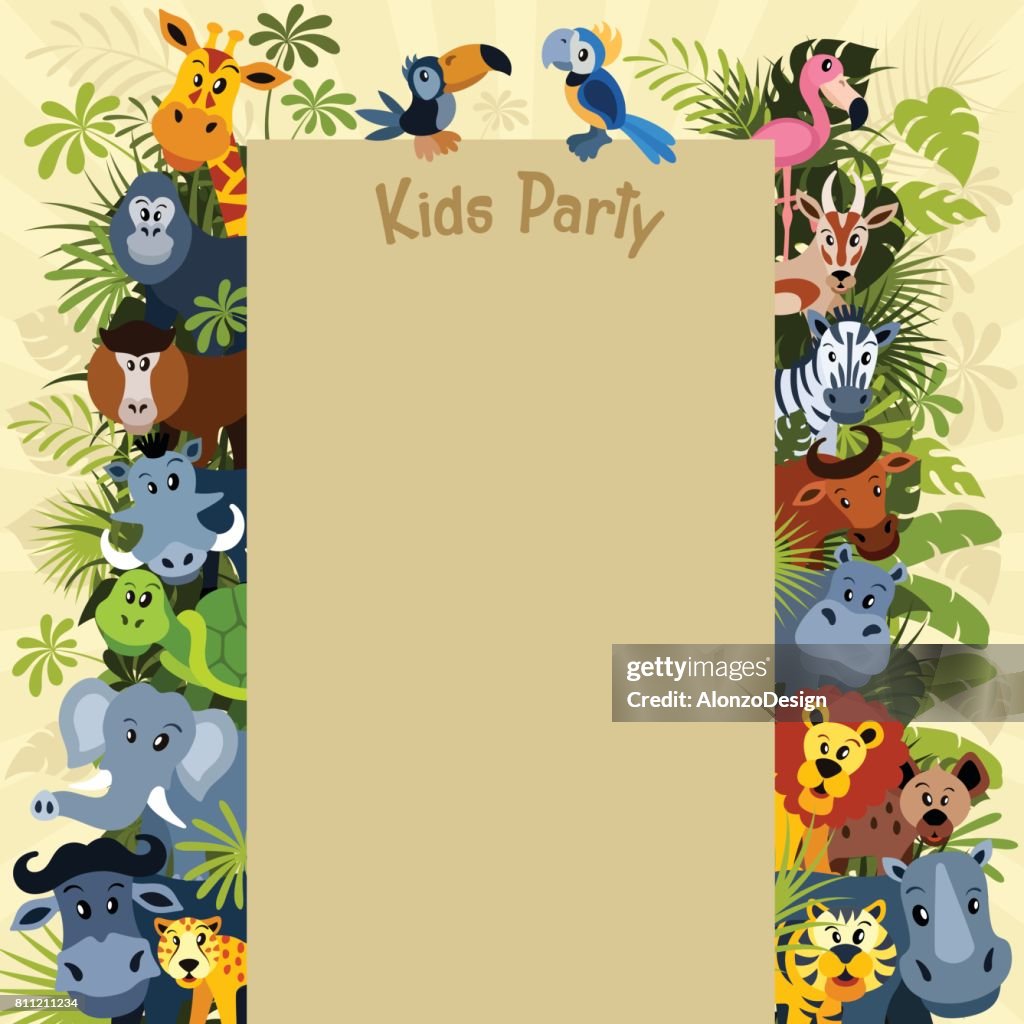 Kids Party met dierentuin dierlijke karakters