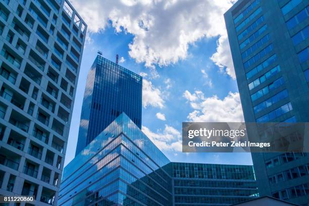 office buildings in vienna, austria - tinted window stock pictures, royalty-free photos & images