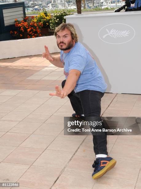 Actor Jack Black attends the "Kung Fu Panda" photocall at the Palais des Festivals during the 61st Cannes International Film Festival on May 15, 2008...