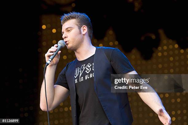 Musician Eran James performs on stage at the TIO Stadium on May 17, 2008 in Darwin, Australia. James is supporting Elton John, it is the first time...