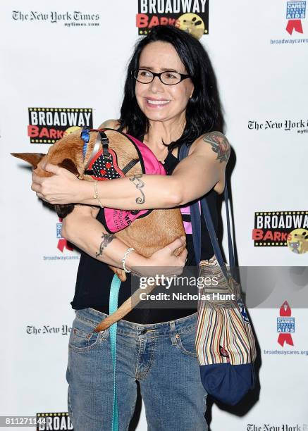 Actress Janeane Garofalo attends the 19th Annual Broadway Barks! at Shubert Alley on July 8, 2017 in New York City.