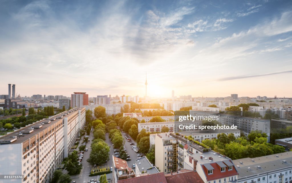 Berlin Summer Skyline with TV Tower