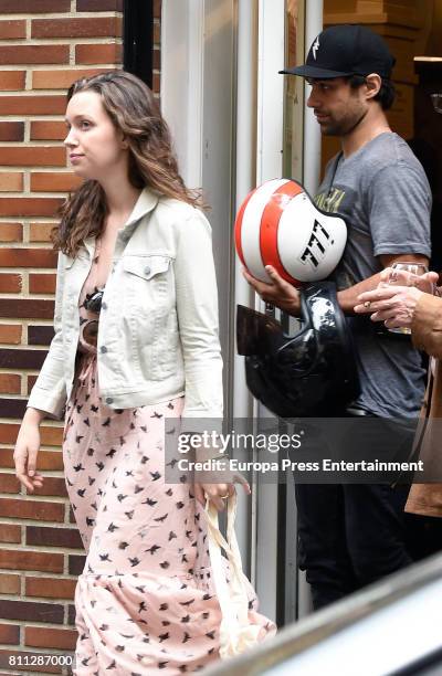 Diego Osorio and U2 singer Bono's daughter Jordan Joy Hewson are seen on June 3, 2017 in Madrid, Spain.