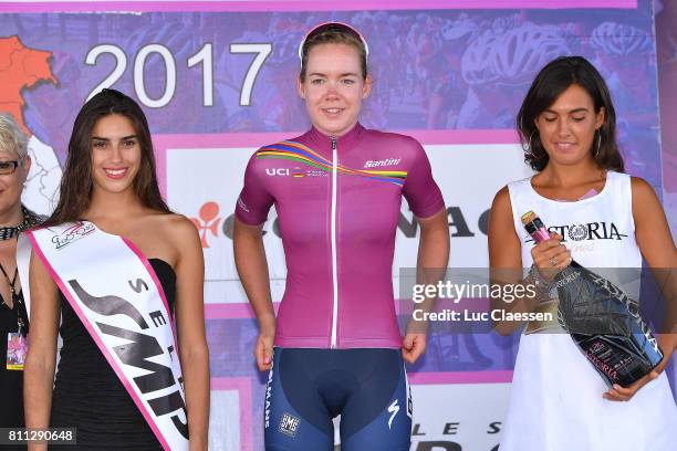 28th Tour of Italy 2017 / Women / Stage 10 Podium / Anna VAN DER BREGGEN UCI World Tour Pink Leader Jersey/ Celebration / Trophy/ Torre del Greco...