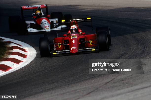 Alain Prost, Ayrton Senna, Grand Prix of Italy, Monza, 09 September 1990.