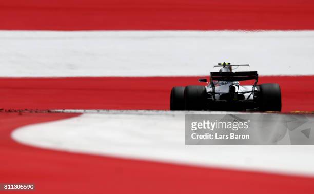 Lance Stroll of Canada driving the Williams Martini Racing Williams FW40 Mercedes on track during the Formula One Grand Prix of Austria at Red Bull...