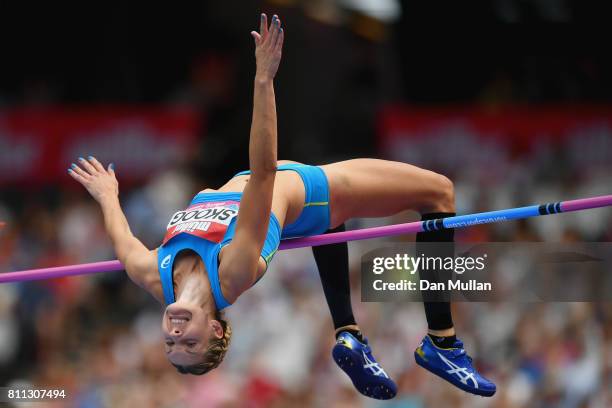 Sofie Skoog of Sweden competes in the Women's High Jump during the Muller Anniversary Games at London Stadium on July 9, 2017 in London, England.