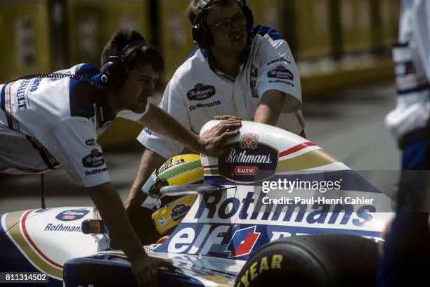 Ayrton Senna, Williams-Renault FW16, Grand Prix of San Marino, Imola, 01 May 1994.