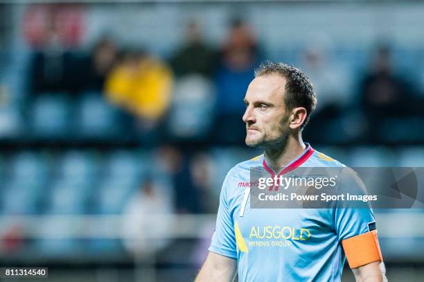 Adelaide United Goalkeeper Eugen Galekovic in action during the AFC Champions League 2017 Group Stage - Group H match between Jeju United FC vs...