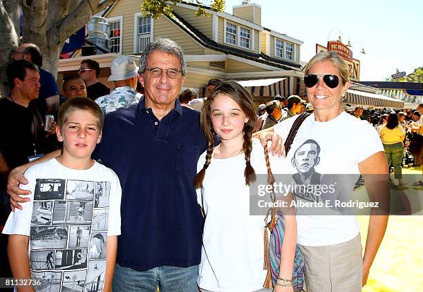 Universal Studios' Ron Meyer and family arrive at the Launch celebration party for The Simpson's Ride at Universal Studios Hollywood on May 17, 2008...